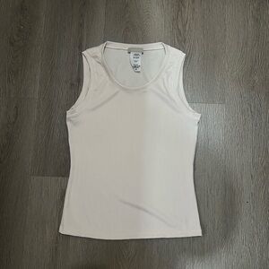 Sleeveless Ribbed Tank Top - Cream